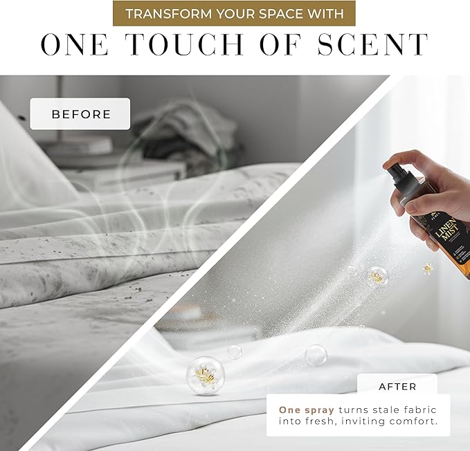 Aromatherapy Linen Spray | Refreshing Linen Spray for Pillows and Sheets | With Odor Neutralizing Formula | Naturally Formulated Fabric Spray for Clothes | Bed Spray for Hotel Use by Perfa