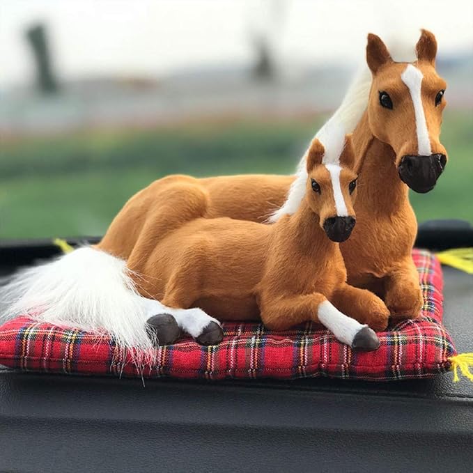 Ergocar Car Air Purifying Bags Cute Animals Odor Eliminator Bamboo Charcoal for Car Decoration & Eliminating Odors (Brown Horse-A)