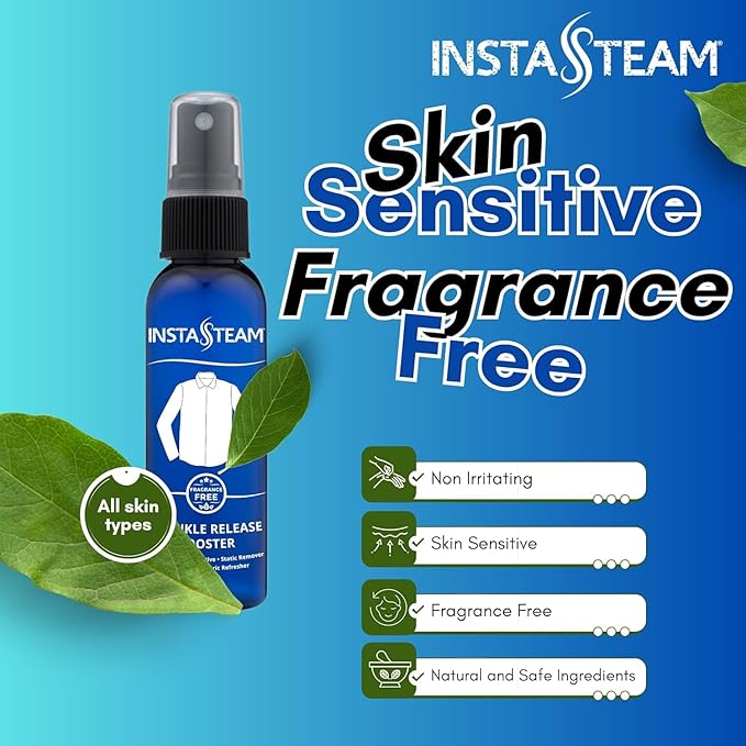 Skin Sensitive Wrinkle Releaser Spray - Unscented Travel Size Anti Static Sprays for Clothing - Wrinkle Free Fabric Refresher Spray - Wrinkle Spray For Clothes -3 Fl Oz (Packs of 1)