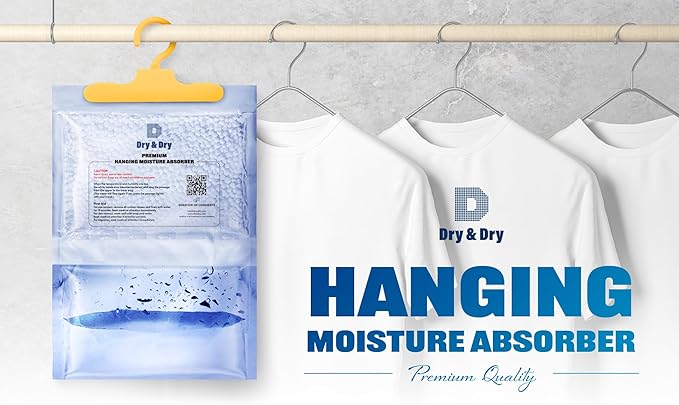 Dry & Dry 70 Pack [7 OZ] Moisture Absorbers - Home & Basement Dehumidifiers