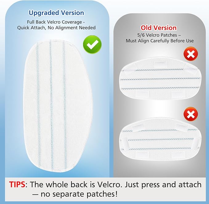 LINNIW 6 Pack Replacement Steam Mop Pads Compatible for PurSteam ThermaPro 10-in-1