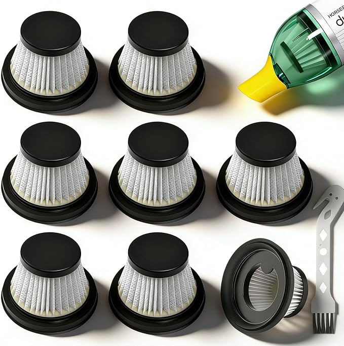 8-Pack HEPA Filter Compatible with Duck Cordless Vacuum Cleaner As Seen on TV, Washable and Reusable Replacement Filter for Duck Vac, Restore Strong Suction Power