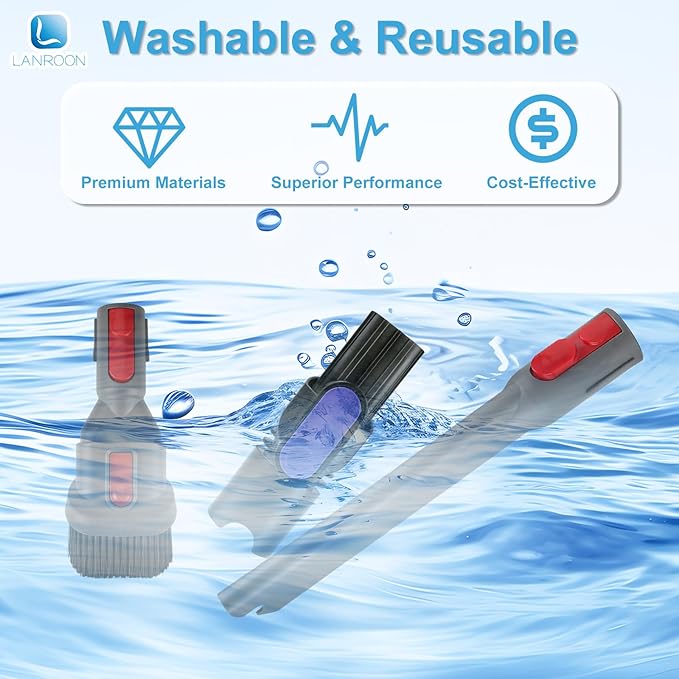 IX141 Crevice Tool Brush Replacement Kit Fit for Shark IX141 IX140 IX140C IX140H IX141H IX142 IZ140 IZ140C IZ141C IZ142 Stick Vacuum
