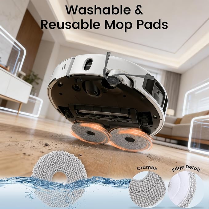22 Pack Saros 10R Replacement Accessories For Roborock Saros 10R / Qrevo CurvX/Saros 20 Robot Vacuum,1 Main Brush+ 4 Filters& Mop Pads& Dust Bags+ 6 Side Brushes, 2 Tools