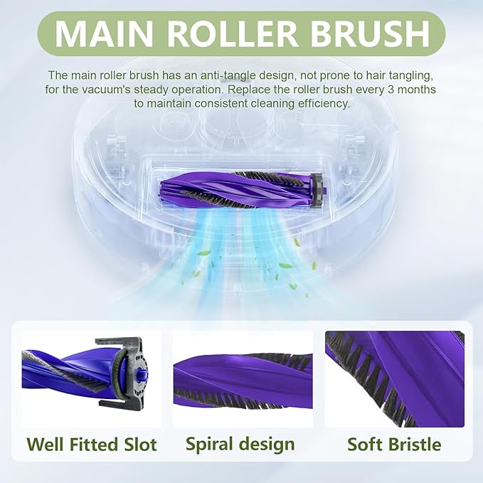 Accessories for Narwal Freo Z10, Freo Z10 Ultra Robot Vacuum, 1 Main Brush, 4 Filters, 4 Mop Pads, 6 Side Brushes, 6 Dust Bag, Freo Z10 Replacement 22 Pcs