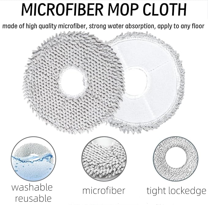 Accessories Kit for Xiaomi S20 Plus / S20+ Robot Vacuum Cleaner, 2 Main Brush, 6 Filters, 6 Side Brushes, 6 Mop Pads, Replacement Parts Spare Repair Attachments