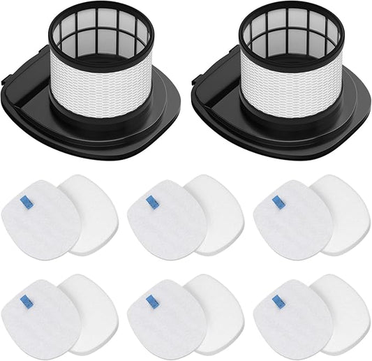 IX141 Filters Fit for Shark IX141 IX140 IZ140 IX142 IZ140C IZ142 UZ145 IZ141C IX141H WZ140 Stick Vacuum, Replace Part 616FJ140 & 617FJ140, 2 Pack HEPA Filter 6 Pack Foam & Felt Filter Kit