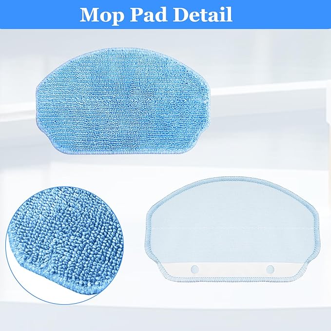 Mop Pad Replacement for MAMNV BR150/BR151, for ZCWA BR150/BR151, for GTTVO for ONSON for MANVN for ZC was for iMartine BR151, for MANVINS for Kilgone G20 Robot Vacuum