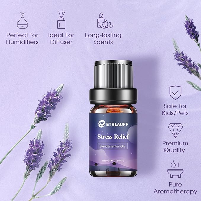Sleep Essential Oils, Essential Oil Blends for Diffusers for Home (Relax, Stress Relief, Fresh Breathe, Sweet Dreams) Candle Making Scents, Relaxation Gift for Women and Men