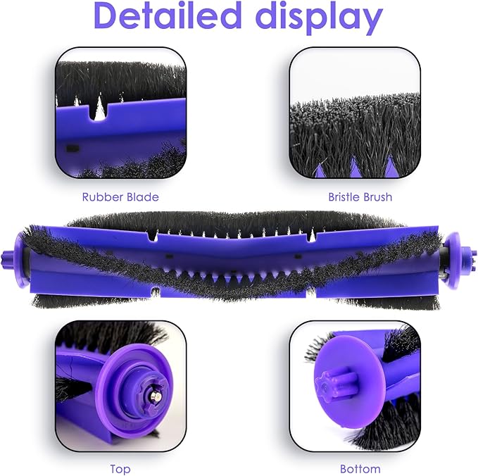 (2 Pieces) Replacement Brush Rollers Compatible with Narwal Freo Robot Vacuum and Mop Combo, Replacement Parts Accessory Kit, 2 Brush Rollers