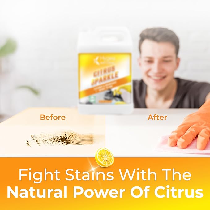 Hygea Natural Citrus Sparkle Chemical-Free Heavy Duty Degreaser & All Purpose Cleaner - Pure Citrus Extracts & Natural D-limonene - Removes Grease, Dirt & Grime (128oz Gallon)