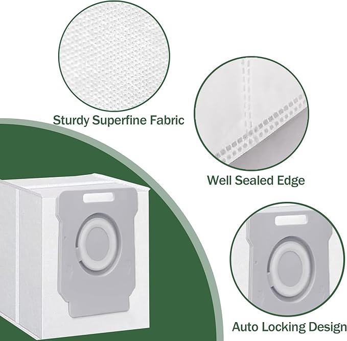 Replacement Parts Compatible with i-Robot Roomba i7 i7+ i3 i3+ i4 i4+ i6 i6+ i8 i8+ j6+ j7 j8 E5 E6 E7 Robot Vacuum Accessories, 1 Roller Brushes 4 Side Brush 6 Filters 6 Vacuum Bags