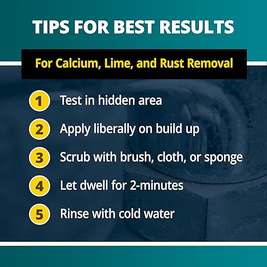 CLR PRO Calcium, Lime & Rust Remover - Quickly Removes Calcium and Lime Deposits, Stubborn Rust Stains, and Household Hard Water Deposits, Soap Scum, and Dirt - 5 Gallon Pail