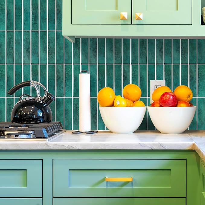 Peel and Stick Tile，New Upgrade Thicker Design Self Adhesive 12" x 12" Large Premium Peel and Stick Backsplash for Kitchen,Bathroom, Living Room, RV Etc（10-Sheet）.