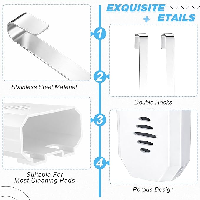 Sliner 3 Pcs Toilet Tank Cleaning Tablet Holder 3.5'' x 2.8'' x 1.4'' Hanging Toilet Tank Bleach Tablet Bracket Cleaner Carrier Prevents Flapper Jams & Residue, Extends Life of Cleaner Tablets