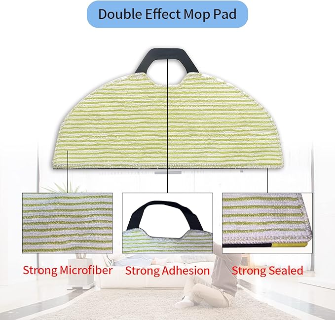 JYAILIFIS RV2610WA Vacuum Mop Replacement Pads Compatible with Shark RV2610WA RV2620WA RV2410WD AV2610WA AI Ultra 2- in-1 Robot Vacuum, 4 Mop Pads, 2 Filters, 4 Side Brushe