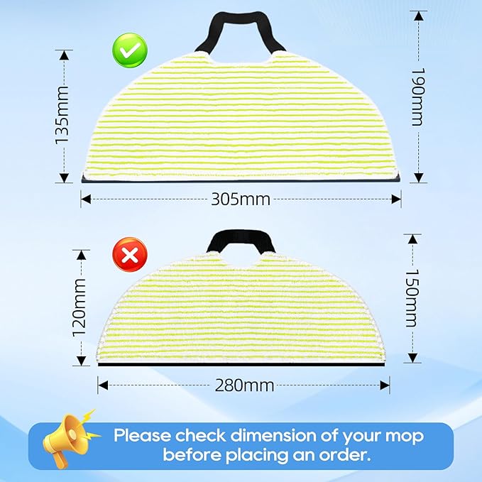 8 Vacmop Pads Replacement Parts for Shark RV2610WA RV2620WA RV2410WD AV2610WA AI Ultra 2- in-1 Matrix Clean Robot Vacuum models Spare Parts Accessories, 8 Mop Pads, 2 HEPA Filter, 4 Side Brushes