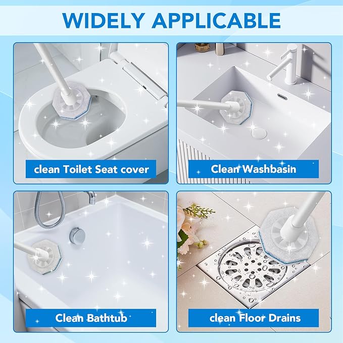 Disposable Toilet Wand Refills for Clorox, 50 Count - Compatible with Clorox Toilet Wand for bathroom Cleaning