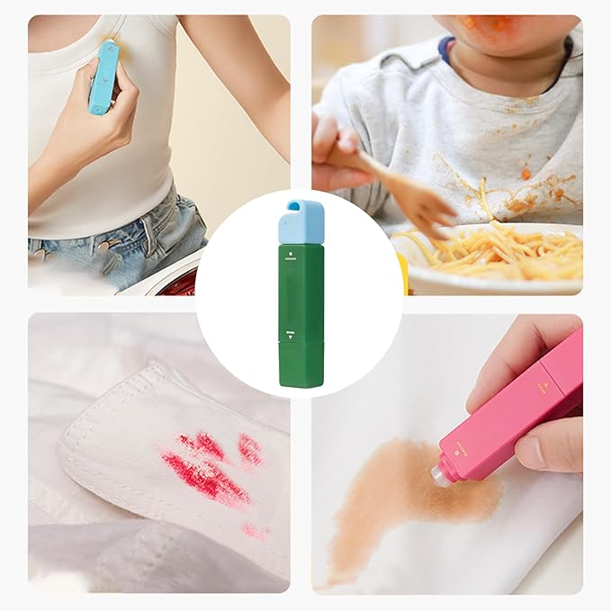 Travel Stain Remover - Portable Stain Cleaning Pen, Double Headed Bleachh Stick | Instant Fabric Spot Treatmentt Removing Stubborn Clothing Marks, Clothing Rescue Tool with No Washing Required