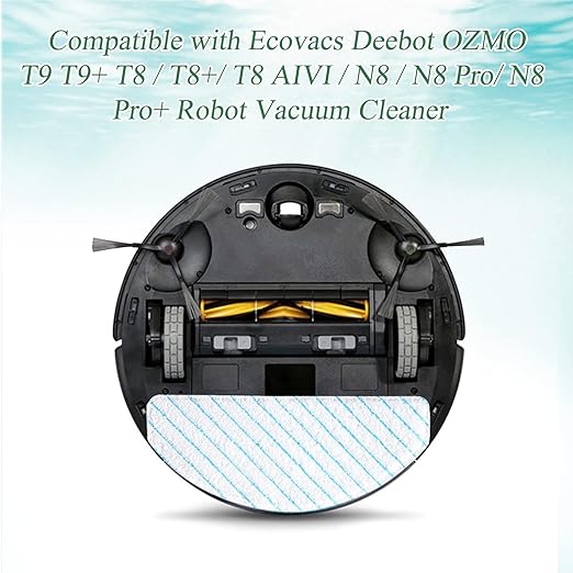 Chengu 100 Packs Vacuums Floor Cleaning Machines Disposable Mop Pads Replacement Mopping Cloths Pads Compatible with T9 /T9+ /T8+ /T8 Aivi /N8 Pro /N8 Pro+ Robot Vacuum Cleaner