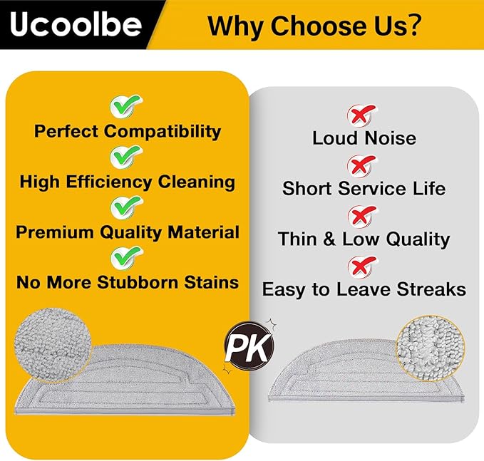8 Pack Mop Pads Refills for Roborock S8 MaxV Ultra / S8 Max Ultra Robot Vacuum, with Dual Sonic Vibrations Modules, Mop Pad Replacement Accessories