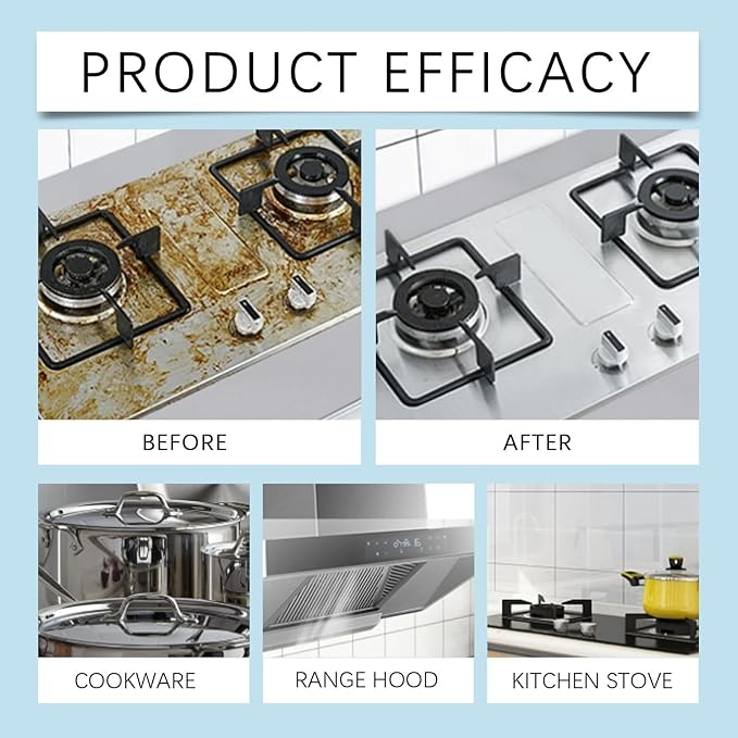 Kitchen Grease Cleaning Sheets, Multi-Purpose Degreaser For Stovetops & Surfaces, Fast Dissolving(1PCS)