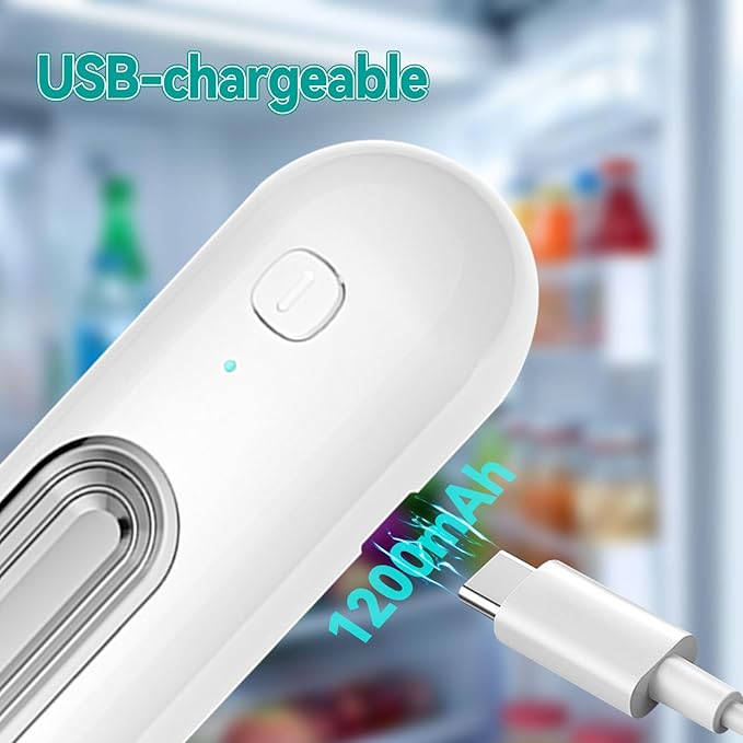 JOJOCY Fridge Deodorizer, USB Rechargeable 2 Modes, Reusable, Antifreeze Design, Effective Odor Eliminator for Fridge, Freezer, Car, Wardrobe, Cabinet