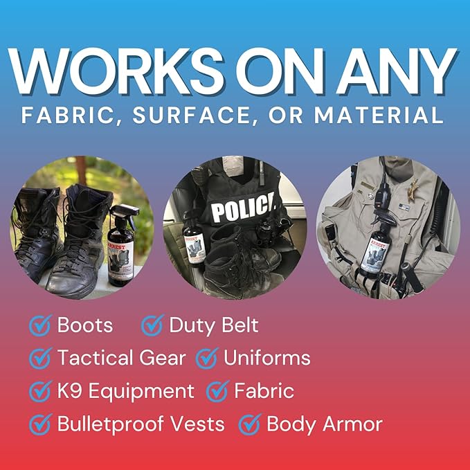 Arrest My Vest Military Grade Odor Eliminating Spray for Body Armor, Tactical Gear, and K9 Equipment. Safe on All Ballistic Vests, Fabrics, & Police Gear - Driftwood Fragrance - 2 16 oz Bottles