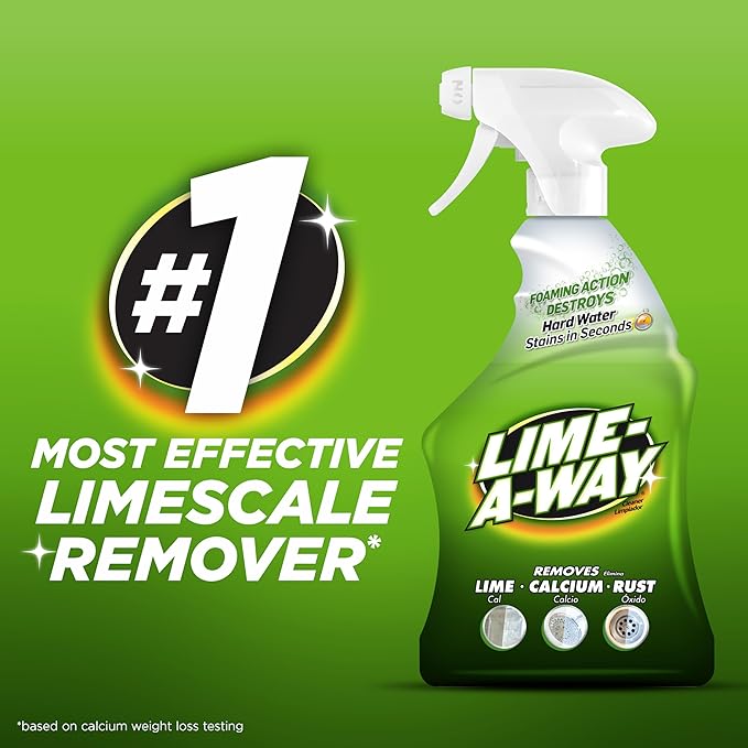 Lime-A-Way Bathroom Cleaner, 32 fl oz Bottle, Removes Lime Calcium Rust (Pack of 2)