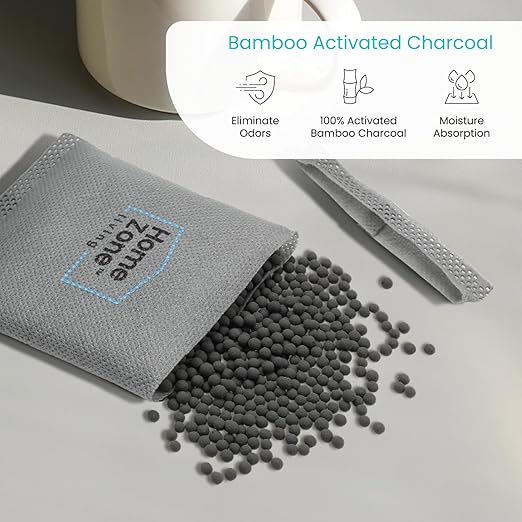 Home Zone Living CleanAura Deodorizing Bamboo Activated Charcoal Filter Bag Set of 4 (Pack of 4)