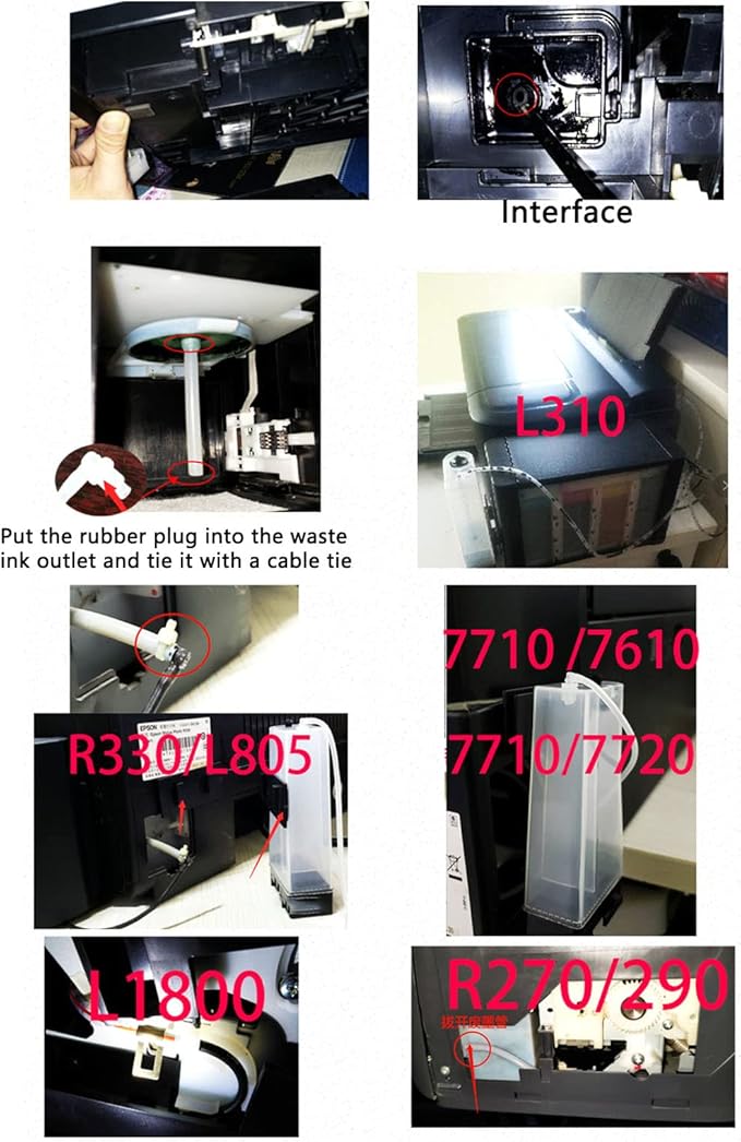 Respicefinem Waste Ink Collector Waste Ink Bottle 12. 0×8. 0×3. 0 Waste Ink Bottle Easy Cleaning Reusable Plastic Printer Waste Ink Collector for L805 R330 1390 L801 T50 1800 270 E