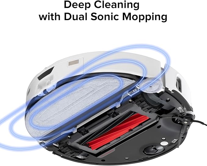 roborock 2 Pack Microfiber Mop Cloths for S8 MaxV Ultra, S8 Max Ultra Series, S8 Max(V) Ultra with R&D, Robot Vacuum Cleaner, with Dual Sonic Vibrations Modules, Mop Pad Replacement Accessories