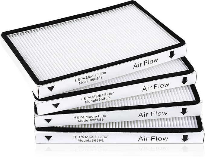 Leadaybetter 4 Pack for Kenmore HEPA Media Filter 86889 mc-v199h 40324 for Kenmore EF-1 Vacuum Cleaner Replacement Set, Compare to Part # 86889