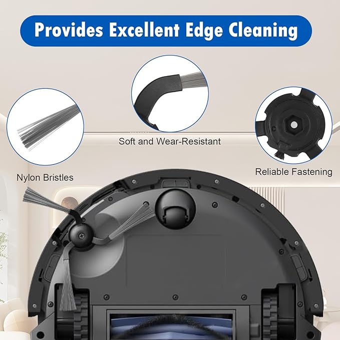 20 Pack Replacement Accessories Compatible with eufy C10 Robot Vacuum Cleaner, 2 Main Brush 6 Sidebrush 4 Filter 6 Dust Bag 1 Cleaning Brush 1 Screwdriver