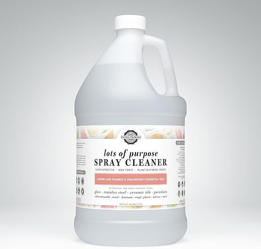 Rustic Strength Lots of Purpose Spray Cleaner, Lemon, Lime, Orange & Grapefruit, Multi-Surface, pH Balanced, Non-Toxic, Biodegradable, 1 Gallon, Plastic