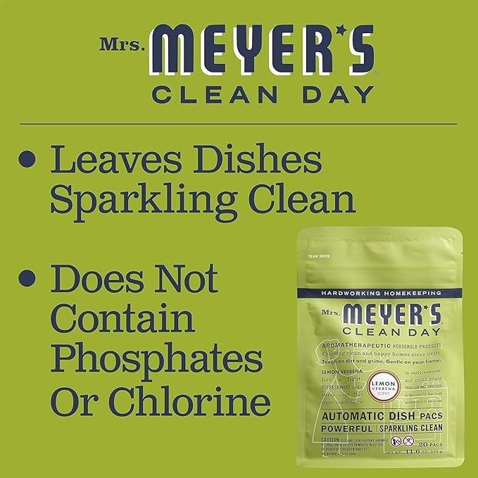 Mrs. Meyer's Automatic Dish Pillow Lemon Verbena 12.7 OZ, 20 CT.