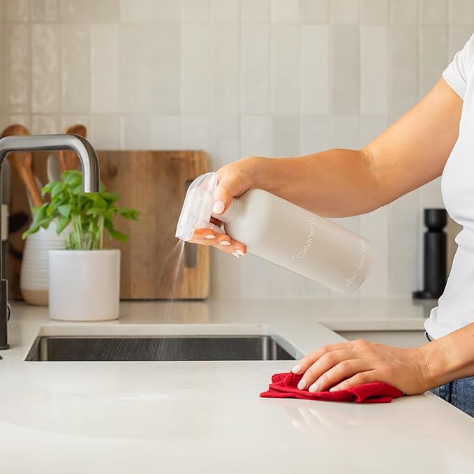 All Purpose Refill Cleaner Starter Kit with Reusable Bottle + 2 Lemon Lime + 2 Gardenia, Makes 24 fl oz each.
