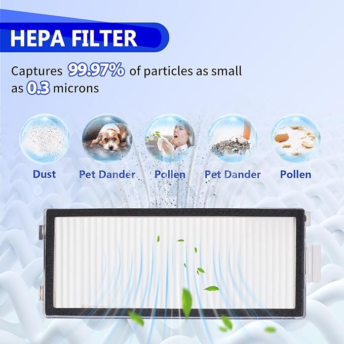 31 PCS Saros Z70 Replacement Accessories Compatible with Saros Z70 Robot Vacuum, 1 Mainbrush, 6 Scent Tablets, 4 HEPA Filters, 6 Dust Bags, 6 Mop Pads, 6 Side Brush