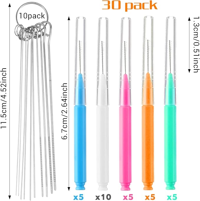 40 Pcs Multiple Shower Head Cleaner Tooll 10 Pcs Showerhead Clogger Removal 30Pcs Shower Head Cleaning Brush Picks for Unclogging Small Hole for Household Bathroom(Colorful)