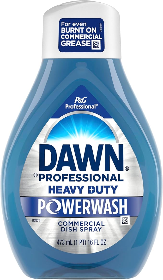 P&G Professional Dawn Powerwash Heavy Duty Dish Spray for Commercial Kitchens, Restaurants, and More, 16 oz (Pack of 6), with 1 Trigger