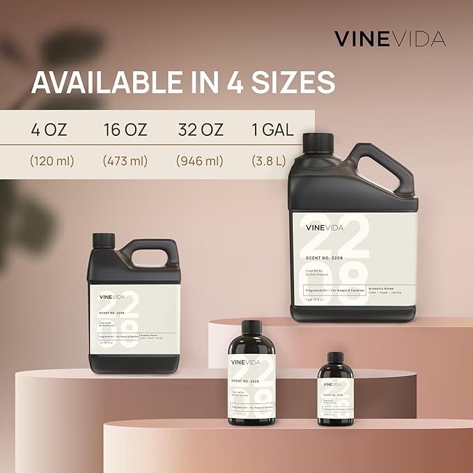 VINEVIDA Scent NO. 3512 Fragrance Oil - 16oz (1lb) - Inspired by: Aqua di Fiori (Women) Fragrance Oil for Candle Making - Made in USA Candle Scents Scents for Soap Making