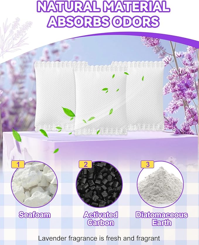 Cat Deodorizer for Hooded Cat Litter Box,Cat Litter Deodorizer Fit for OdorTrap Pod, Compatible with Modkat Flip, Compatible with PuraMax, 12 Pack - Lavender Scent