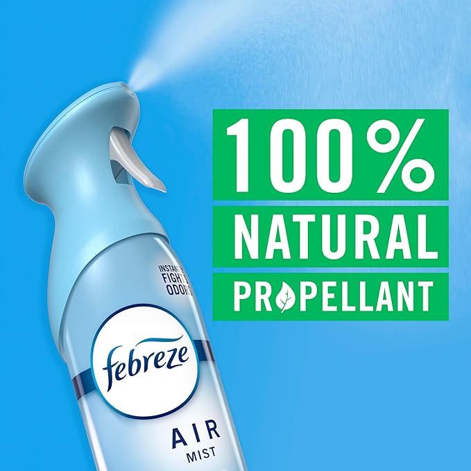 Febreze Air Mist, Air Freshener Spray, Odor Fighting Room Spray, Deodorizer for Home Bathroom Kitchen Office Apartment Dorm Room Classroom, Gain Island Fresh Scent, 8.1oz (Pack of 2)