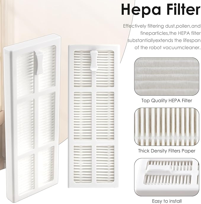 (5 Pieces) HEPA Filters Compatible With Narwal Freo, Wet Dry Vacuum Cleaner Filter Kit, Replacement Parts 5 Filters