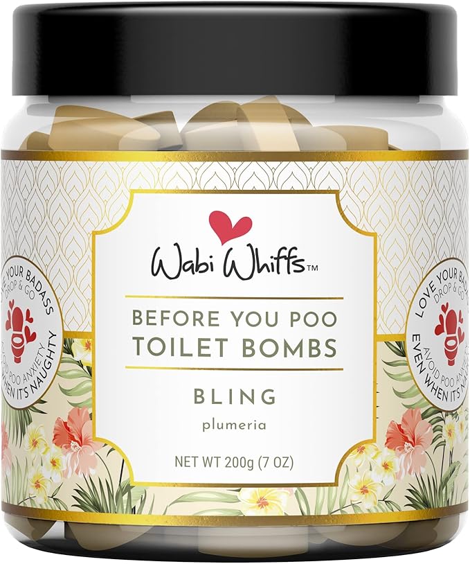 Fizzing Toilet Bombs – Bling | Natural Bathroom Deodorizer | Odor Eliminator Tablets For Freshness & Cleanliness | Eco-Friendly Septic Safe Tablets | 60 Count |