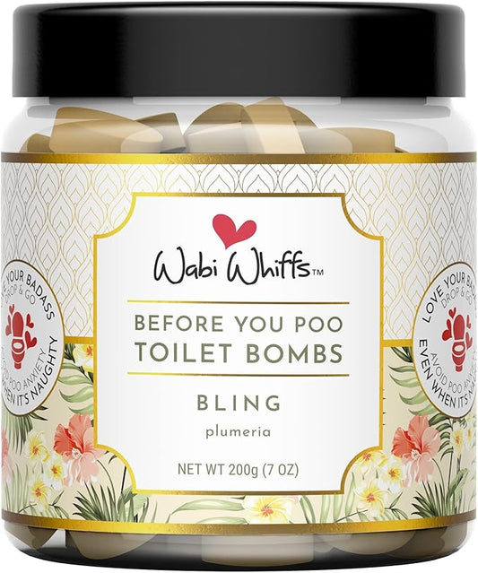 Fizzing Toilet Bombs – Bling | Natural Bathroom Deodorizer | Odor Eliminator Tablets For Freshness & Cleanliness | Eco-Friendly Septic Safe Tablets | 60 Count |