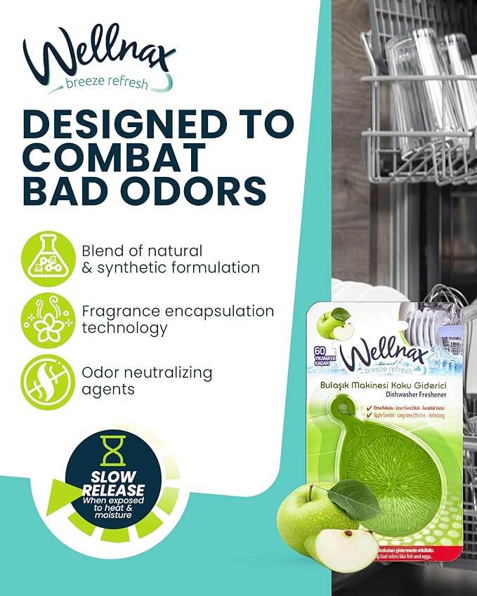 Wellnax Dishwasher Freshener (Green Apple)