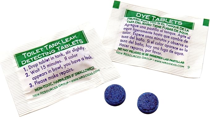 New Resources Group Toilet Leak Detection Dye Tablets (Detect Silent Leaks) Blue 20 Pack