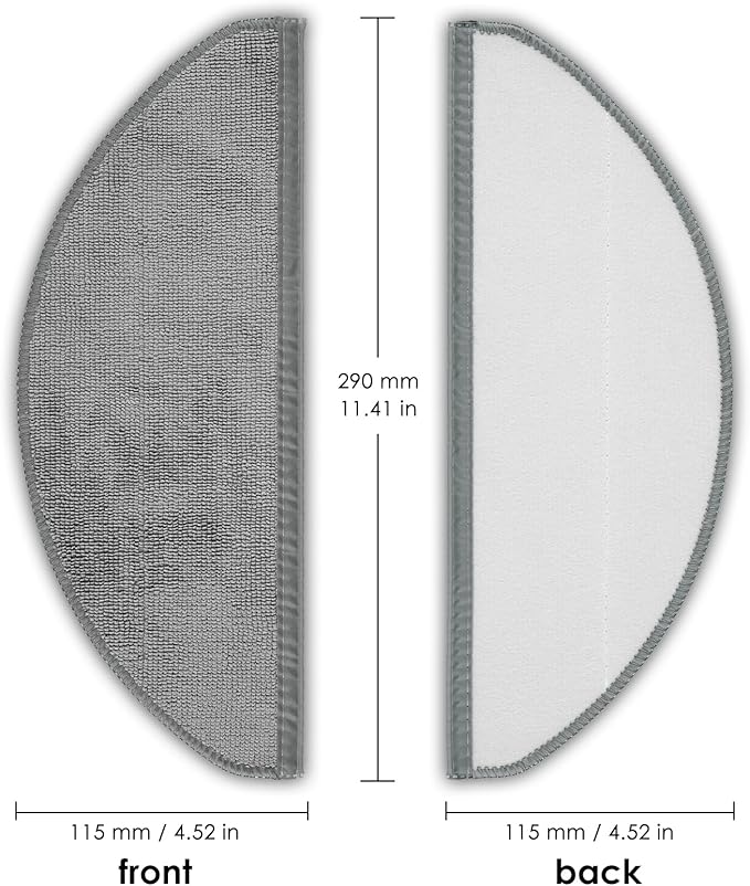 (4 Pack) Q10X5/ Q10X5+ Mop Pads Compatible with Roborock Q10 X5, Q10 X5+ Robot Vacuum Cleaner, Washable Mop Cloth Accessories Kit, Q10X5/ Q10X5+ Mop Pad Refill, Replacement Parts