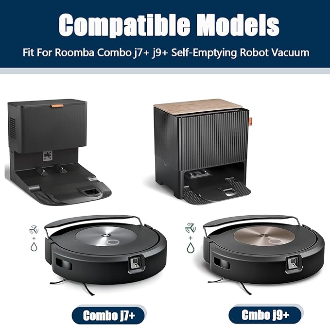 6 Pack Mop Pads Compatible with i-Robot Roomba Combo J7+ J9+ Robot Vacuum Replacement Mopping Pads Accessory Parts